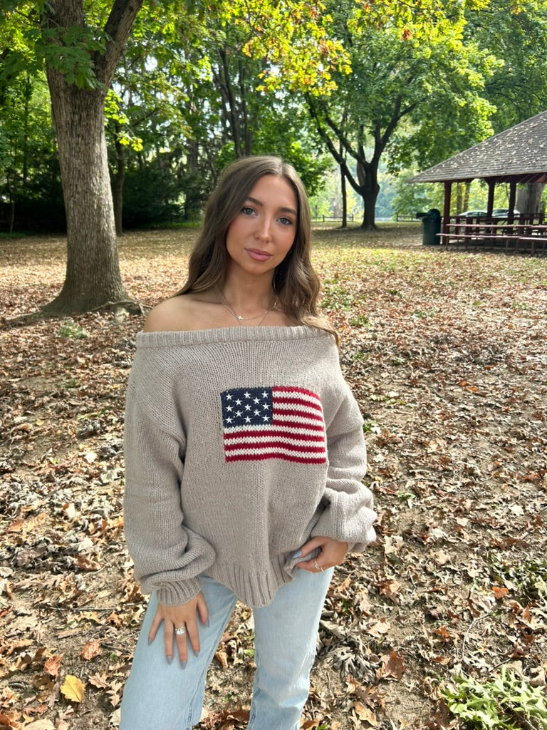 american flag sweater